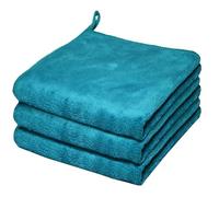 HIDMD Microfibre Face Cloth Makeup Remover Cloth Facial Washcloths Face Cleaning Towels For Eye Face Exfoliating Bath 30CM X 30CM 3 PACK Ice blue