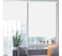 HIDODO Thermal Roller Window Blinds, Blackout Roller Blinds for Windows, Waterproof Fabric Blinds UV Protection Fit Bedroom, Living Room, Bathroom, Kitchen and Doors, 91 x 183 cm, White