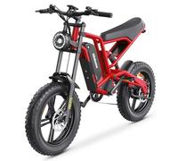 HIDOES B6 Electric Bike for Adults, 20 Inch E Dirt Bike with 48V 15.6Ah Removable Battery, Adjustable Shock Fork 4.0" Fat Tire Electric Bike, Electric Mountain Bike for Off-Road and Urban Commuting