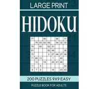 Hidoku puzzle book for adults Large Print: 200 Puzzles 9x9 Easy