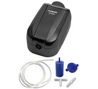 Hidom 2.5w Aquarium Adjustable Air Pump Single Valve HD-602 with Accessories,Black