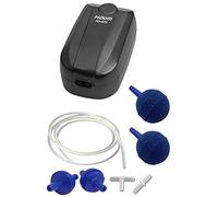 Hidom 6w Aquarium Adjustable Air Pump Twin Valve HD-605 with Accessories