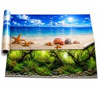 Hidom Double Sided Aquarium Background 60cm x 61cm (2FT) Waterproof Vinyl Fish Tank Background Poster, Tropical Ocean & Planted Aquatic Scenery Backdrop for Aquariums, Vivariums & Reptile Tanks