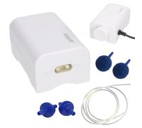 Hidom Ultra Quiet Adjustable Aquarium Air Pump Single/Double Outlet Air Pumps For Tropical or Marine Fish Tanks With Check Valves, Air Stones and Airline Tubing (C1 (1.2L/min))