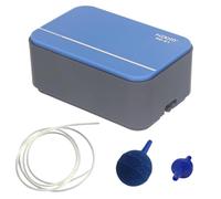 Hidom Ultra Quiet Aquarium Air Pump 2.0L/min Single Outlet Air Pump For Tropical or Marine Fish Tanks Upto 50L With Check Valve, Air Stone and Airline Tubing
