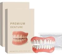 Hidone Premium Denture Set - Natural-Looking Teeth, Comfort-Fit for Daily Wear,Advanced Customized Full Denture Set,Waterproof & Lightweight,Upper/Lower Set for Men/Women (2)