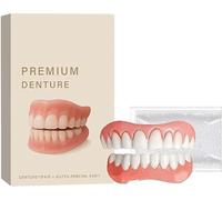 Hidone Premium Denture Set - Natural-Looking Teeth, Comfort-Fit for Daily Wear,Advanced Customized Full Denture Set,Waterproof & Lightweight,Upper/Lower Set for Men/Women (1)