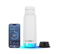 Hidrate Spark PRO 2 Smart Water Bottle - 946 ml Insulated Stainless Steel, Tracks Water Intake, Glows & Beeps for Drink Reminder, Bluetooth Sync to App, Chug Lid, BPA-Free, White (with Apple Find My)