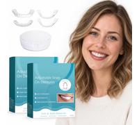 Hidreat 2 Pcs Clip in Veneers Teeth Set, Upper and Lower Snap on Cosmetic Veneers, Adjustable Fit for Men and Women, Natural Looking Smile for Daily Wear