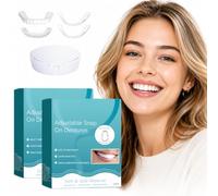 Hidreat Clip in Veneers Teeth, 2 Pcs Snap-On Upper and Lower False Teeth, Adjustable Fit for Missing, Crooked or Stained Teeth, Natural Looking Smile for Men and Women