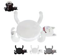 HIDRUO 3D Print Cat Coasters, Funny Creative Animals Cup Cuddler, Cat Coasters for Drinks, Creative Box Coaster Set Kinds Cups Coffee & Tea, Gifts for Pet Lovers (White)
