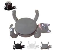 HIDRUO 3D Print Cat Coasters, Funny Creative Animals Cup Cuddler, Cat Coasters for Drinks, Creative Box Coaster Set Kinds Cups Coffee & Tea, Gifts for Pet Lovers (Gray)