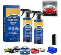 HIDRUO Car Quick-acting Coating Agent Spray, 3 In 1 Car Oil Film Cleaner, Spray Coating Agent, Multi-Functional Coating Renewal Agent Spray, Quickly Effect Coatings Agent (2 Set)