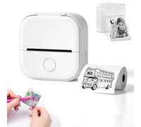 HIDRUO Doodle Dash Printer, Note Buddy Doodle Dash, Inkless Sticker Printer, Fast Printing Portable Mini Thermal Printer for Learning Assistance, Study Notes, Memo, Fun, Work, Journals (White)