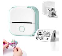 HIDRUO Doodle Dash Printer, Note Buddy Doodle Dash, Inkless Sticker Printer, Fast Printing Portable Mini Thermal Printer for Learning Assistance, Study Notes, Memo, Fun, Work, Journals (Full Green)