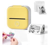 HIDRUO Doodle Dash Printer, Note Buddy Doodle Dash, Inkless Sticker Printer, Fast Printing Portable Mini Thermal Printer for Learning Assistance, Study Notes, Memo, Fun, Work, Journals (Yellow)