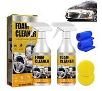 HIDRUO Multi Purpose Foam Cleaner For Car, All Around Master Foam Cleaner, Upholstery Cleaner For Car Seats, Powerful Decontamination Heavy Duty Foam Cleaner Kits (2PCS)