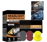 HIDRUO Restowipes Headlight Restoration Kit, Restowipes Headlight Cleaner Wipes, 3m Auto Restore and Protect Headlight Restoration Kit, Use on Plastic Lenses, Headlights, Taillight (1 Set)