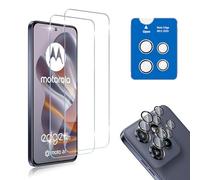HidWee Compatible with Motorola Moto Edge 50 Neo 5G Screen Protector, 9H Hardness 2 Pieces Each Tempered Glass Screen Protectors and Camera Lens Protectors, Anti-Scratch Protective Glass Screen