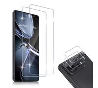 HidWee Screen Protector Compatible with ASUS Zenfone 12 Ultra 5G for Tempered Glass, Pack of 2 Protective Glass & 2 Camera Protective Film, 9H Hardness Anti-Scratch Protection Glass, HD Screen
