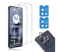 HidWee Screen Protector Compatible with Motorola Moto G86/G86 Power 5G 2 Pieces Tempered Glass + 2 Pieces Camera Film, Bubble Free, Anti-Scratch, 9H Hardness Protective Film