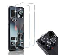 HidWee Screen Protector Compatible with Nothing Phone 3 for Tempered Glass, Pack of 2 Protective Glass & 2 Camera Protective Film, 9H Hardness Anti-Scratch Tempered Glass Protection, HD Screen