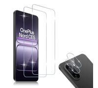 HidWee Screen Protector Compatible with OnePlus Nord CE5 Screen Protector, 2 Pieces Each Tempered Glass Screen Protectors and Camera Lens Protectors, 9H Hardness Anti-Scratch Protective Glass