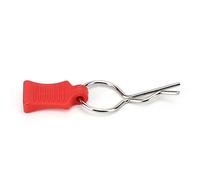 Hidyliu 1/5 1/8 RC Car Body Shell Clip Pin Set, Sturdy and Cool Design, Fixing Brackets for and More, 4 Clips in (Red)