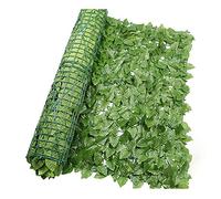 Hidyliu 1 Roll Artificial Ivy Leaf Hedge Fence, UV Wall Decoration, Faux Privacy Fence, Fake Leaf Screen, for Outdoor Indoor, Garden Backyard Home Decorations(Light Green Leaf, 0.5 x 3M)
