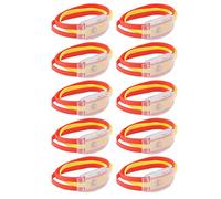 Hidyliu 10PCS National Flag Glow Bracelets, Comfortable Silicone Cheer Wristbands for 2022 World Football Match, Bright and Luminous for Day and Night Use (110.03)