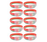 Hidyliu 10PCS National Flag Glow Bracelets, Comfortable Silicone Cheer Wristbands for 2022 World Football Match, Bright and Luminous for Day and Night Use (110.04)