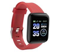 Hidyliu 116 Plus Smart Inch TFT Color Screen IP67 Activity Tracker with Bluetooth Message Reminder for iOS 9.0 5.0 (Red)
