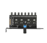 Hidyliu 12V Fan Hub with Adjustable Speed Control Compact Design for Desktop PC Chassis Multiple Fans Compatible (#2)