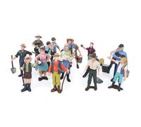 Hidyliu 16pcs Simulation Farm Character Model Set, Educational Miniature Toy Figures for Role-Playing and Learning, Non- Plastic