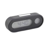 Hidyliu 2 in 1 Car Dashboard Clock and Thermometer with Blue LED Backlight, Stylish Design, Black, 1 Pcs (Black)