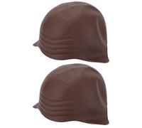 Hidyliu 2 Pcs Latex Bald Head Wig Cap, Stretchable Latex Bald Cap for Cosplay Role Playing, with Elastic Material for Kids Teens Adults (Brown)