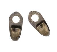 Hidyliu 20 Pack Alloy Boot Lace Hooks Rivet Accessories for Outdoor Shoelaces and Projects with Resistance (Wrap-around style)