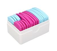 Hidyliu 20 Pcs Knit Blocking Comb Set for Professional Shaping and Uniform Stretching in Knitting and Crochet Projects, Durable Stainless Steel and Plastic, Blue and Purple