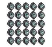 Hidyliu 25Pcs Black Survival Bracelet Compass for Outdoor Adventures Durable Lightweight Rope Accessories