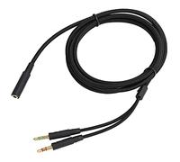 Hidyliu 2in1 Computer Headphone Adapter Cable with Twisted Pair Wires for Cloud II and Mix - 2m Black Braid Cable