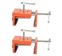Hidyliu 2Pcs Cabinet Clamp, Aluminium Alloy Face Frame Clip with 440lbs Load Capacity, for 1-1/2in to 2in Door Spikes