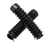 Hidyliu 2Pcs Premium Rubber Motorcycle Fork Covers, Durable Shock Absorber Gaiters for Classic Motorcycles, 205 X 42mm (Black)