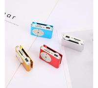 Hidyliu 3.5mm USB MP3 Player Compact Clip with Rechargeable Battery for Music On-The-Go - Mini Size 4.3**1.4CM (f)