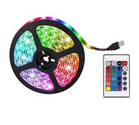 Hidyliu 4 Meters Neon Decorative Light Strip, RGB Color-Changing LED Lights Strip with 24-Button Remote, USB Multi-Coloured Light Strip, for Home Kitchen Bedroom Bar Tents TV Party Decoration