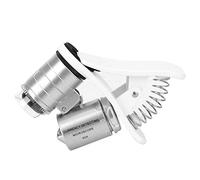 Hidyliu 60X Mini Microscope Magnifier with LED Light for Counterfeit Detection and Detail Examination - Portable Handheld Size Suitable for Home and Office Use