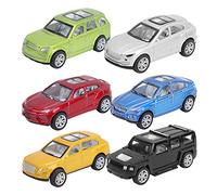 Hidyliu 6pcs Pull Back Car Toy 1:64 Scale Off-Road Vehicles for Children Durable Alloy and Plastic Gift for Ages 3+ (Urban off-road pull-back suit)