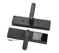 Hidyliu 6V Smart Door Lock, Zinc Alloy with WiFi APP Fingerprint Password Card Key for Home Office Hotel