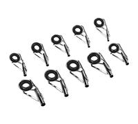 Hidyliu 80Pcs Fishing Rod Guide Set Durable Replacement Tips for Anglers Corrosion Resistant Stainless Steel