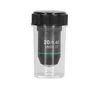 Hidyliu Achromatic Microscope Objective Lens 20X with High Light Transmittance for Professional Biology Research Brass Chrome Plated