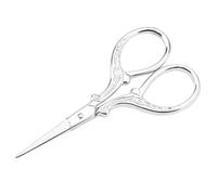 Hidyliu Antique Sewing Shears and Cross Stitch Scissors for Creative Projects - Stainless Steel with TPR Grip - Perfect for DIY (Silver)